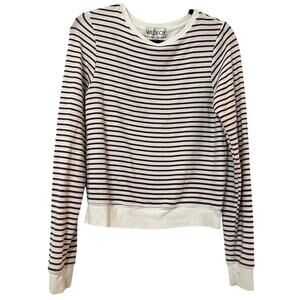 Wildfox Red & White Striped Pullover Sweatshirt Womens XS Crew Neck Long Sleeve